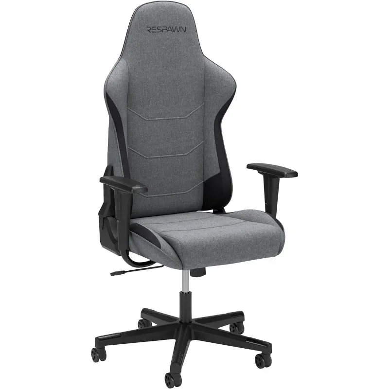 110 Ergonomic Gaming Chair - Racing Style, Integrated Headrest, 135° Recline, Adjustable Tilt & Angle Lock - 2024 Gray