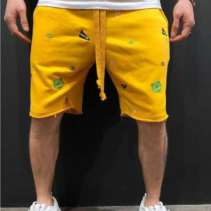 

2025 New Spring Summer Men Cargo Shorts Relaxed Fit Breeches Bermuda sports Short Pants cotton Embroider Shorts Men's sweatpants