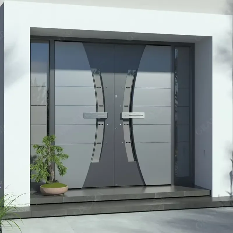 Grandsea Wholesale Price Customized Aluminum Exterior Security Pivot Entry Doors Interior Superior Aluminium Pivot Front Door