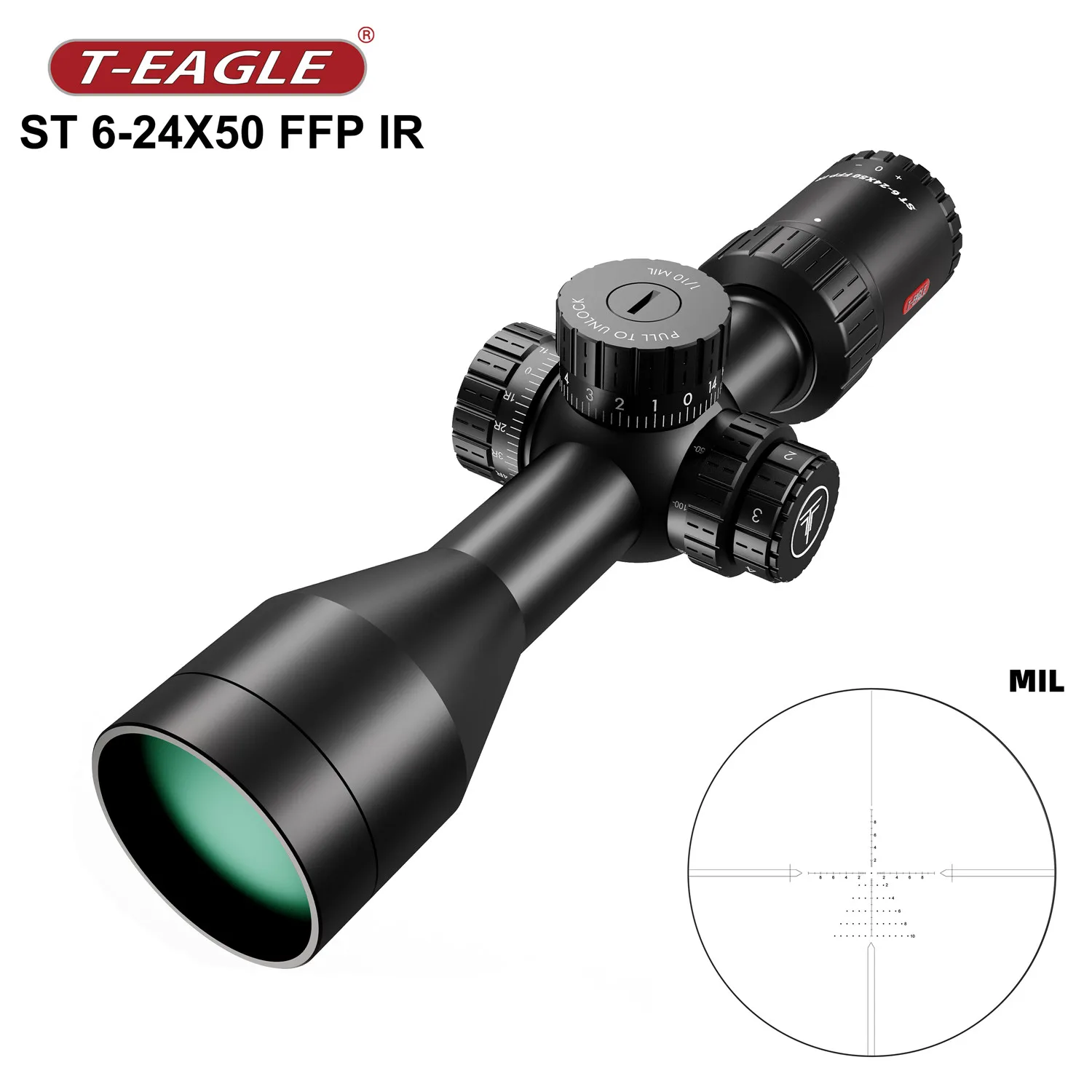 

TEAGLE ST6-24X50 FFP Riflescopes Optics Glass Reticle Tactical For Hunting Airsoft Air Guns Sniper Rifle Scope Illumination