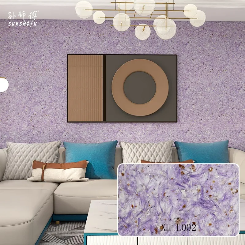 1KG Plant Fiber Wall Covering 1：7KG Water Simple Self‑Brushing Liquid Wallpaper For Home Wall Renovation Interior Decor Coating