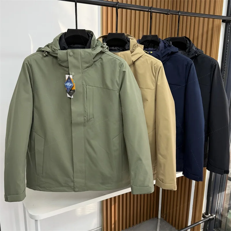 

Уличная куртка-трансформер 3-в-1 с отстегивающейся пуховой подкладкой для мужчин и пар, осенне-зимняя, для путешествий, морозостойкая верхняя одежда