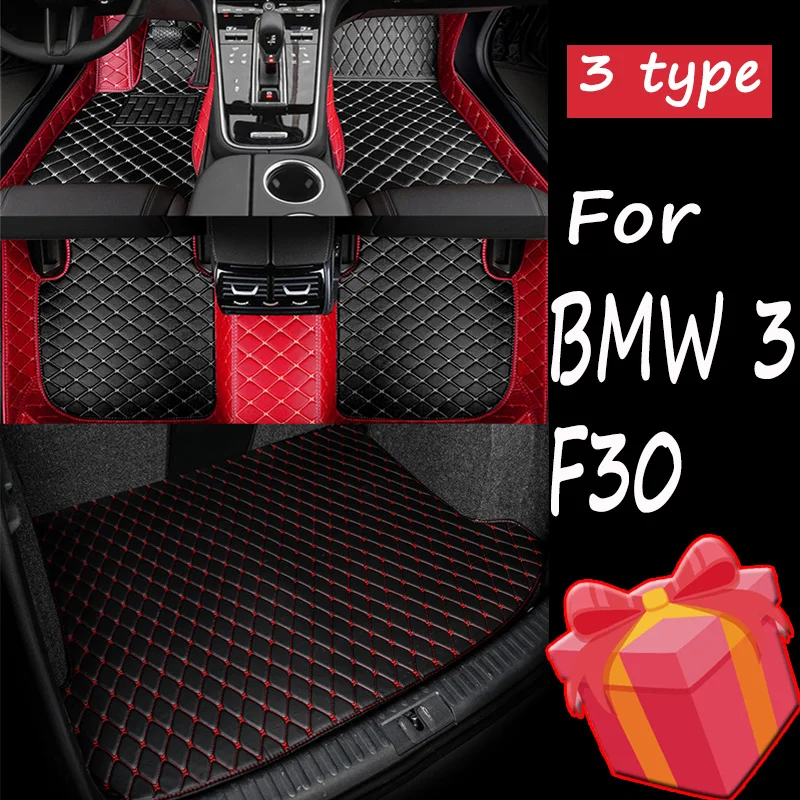 Car Floor Mats For BMW 3 F30 325i 330i 320i 318i Five Doors 2013 2014 15 16 17 18 19 Foot Pads Carpet Cover Interior Accessories