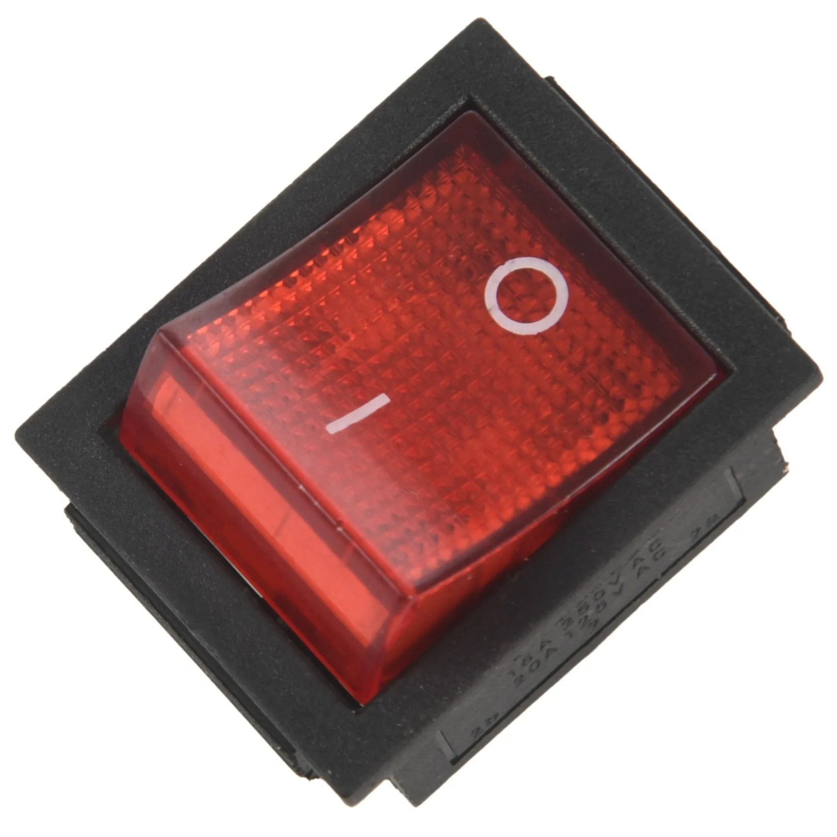 Eco-friendly Red Light 4 Pin DPST ON/OFF Snap in Rocker Switch 15A/250V 20A/125V AC 28x22mm