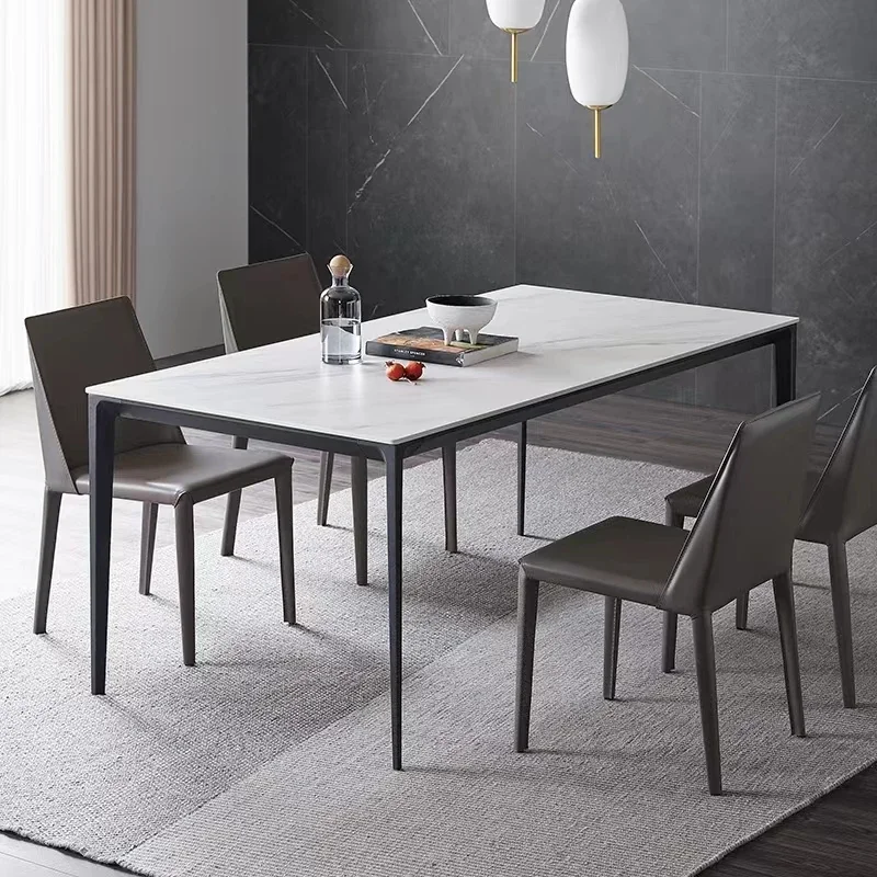 

Floor Centerpiece Dining Table Minimalist Simple Apartment Luxury Dining Table Kitchen Modern Design Tavoli Da Pranzo Furniture