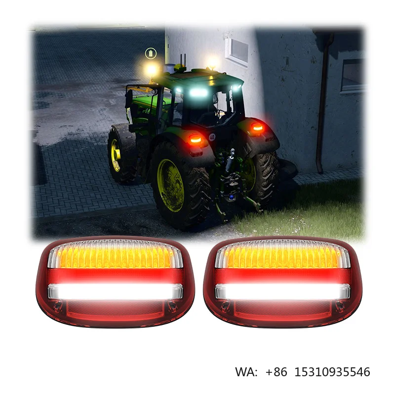 6M 6R Series E-mark LED Combination Tail Light Waterproof Farm Machinery Signal Lamp