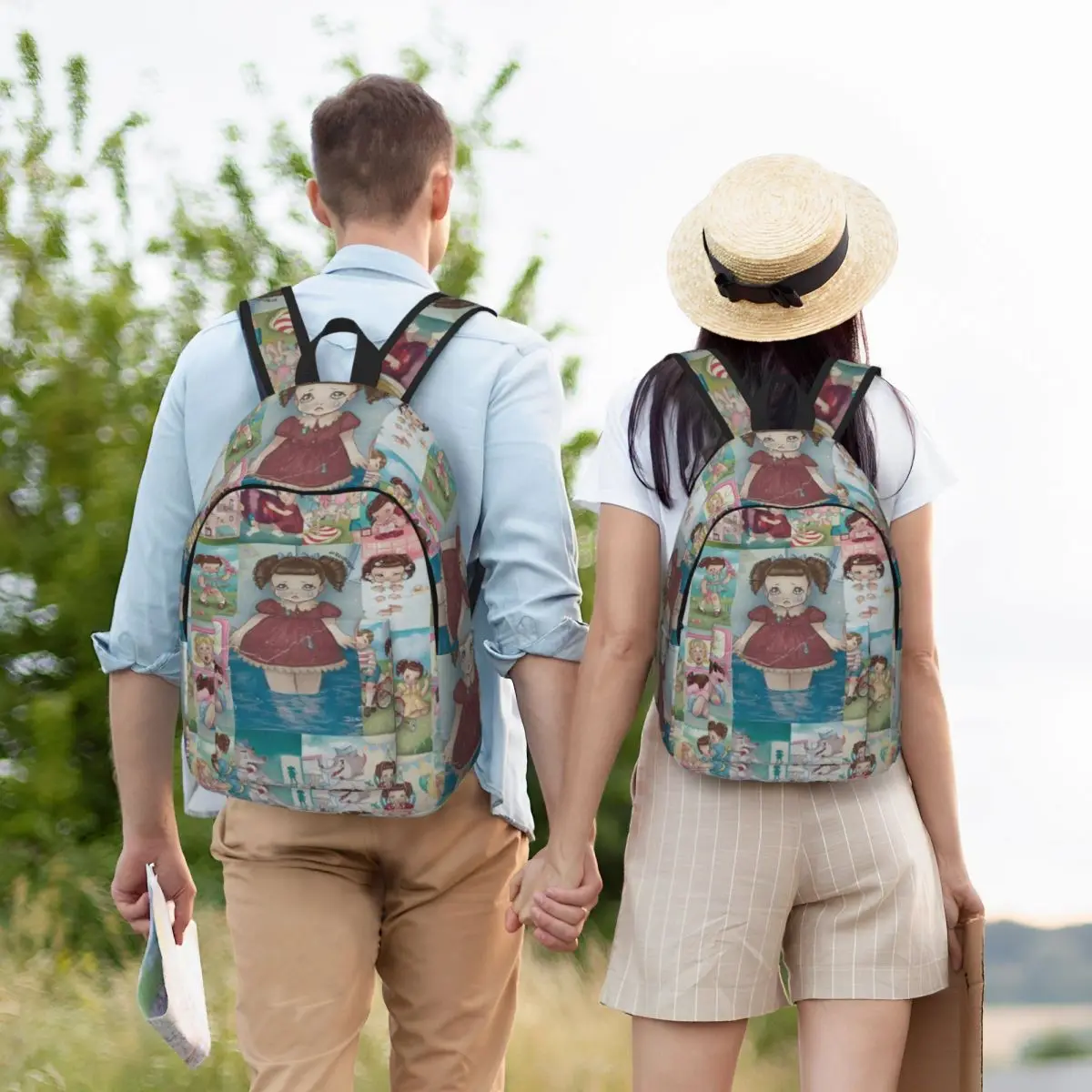 Melanie Martinez mochila para homens e mulheres, mochila leve para negócios, bolsa de ombro para computador portátil portátil, portais turísticos, adolescente, estudante