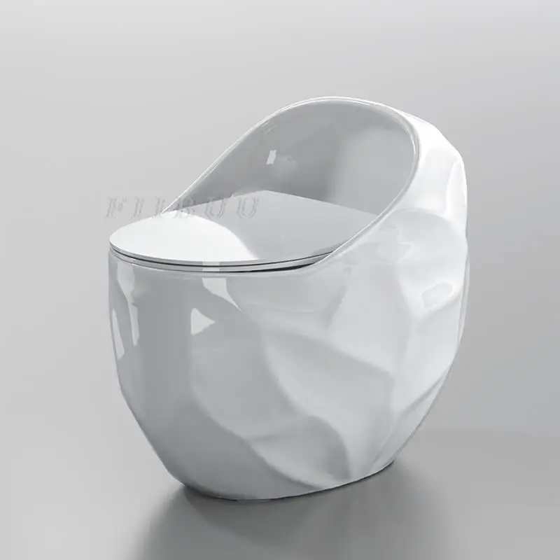 Egg Shaped Bathroom Toilet Soft Closing Seat Increasing Pipeline Diameter One Piece Toilet For Bathroom Household Ceramic Toilet