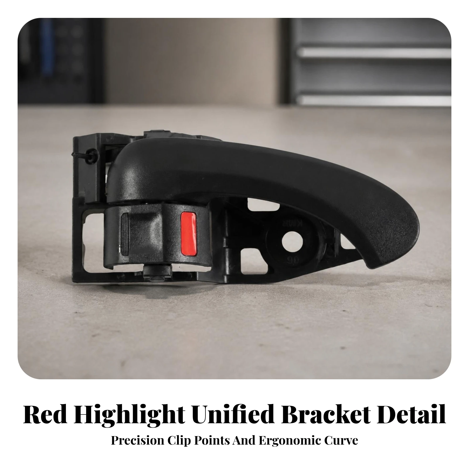 Car Inner Door Handle OEM Door Pull Handle Hardware Long-Lasting Curved for DIY Mechanics