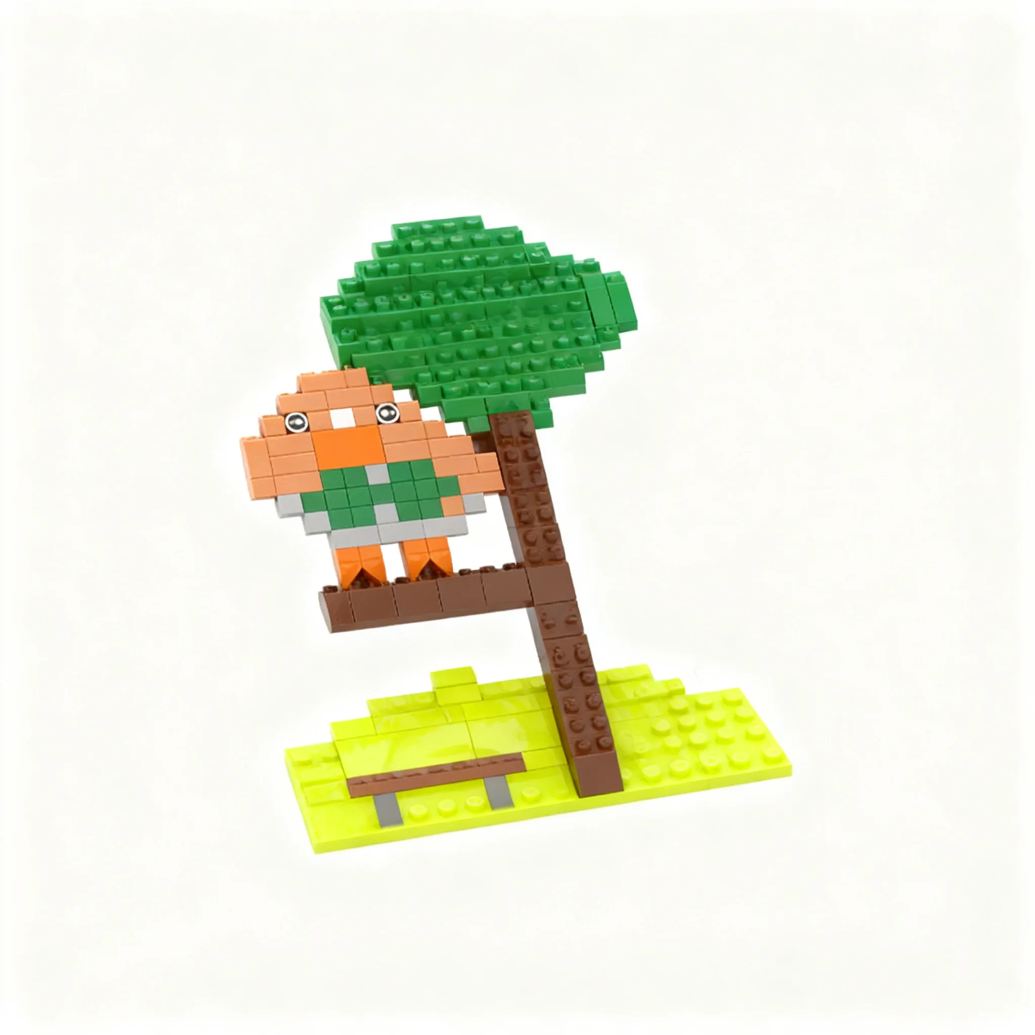 428pcs MOC Rowlet Sitting On A Tree Model Building Blocks Architecture Toy Christmas Gifts Assemble DIY Birthday Creative Brick
