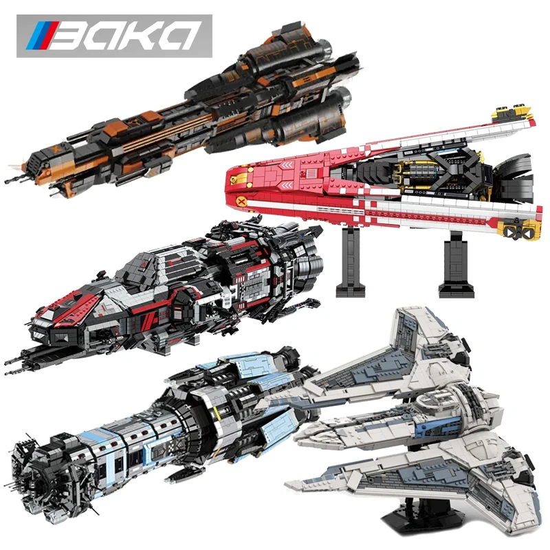 

MOC Interstellar Series Space Combat Ship Boys' Puzzle Assembly Building Blocks Toy Gifts Adults Collectible Model Home Ornament