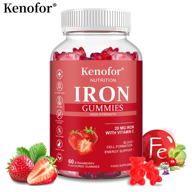 Iron Gummies for Men and Women - Contains Vitamin C To Provide Energy Support, Enhance Immunity and Support The Digestive System