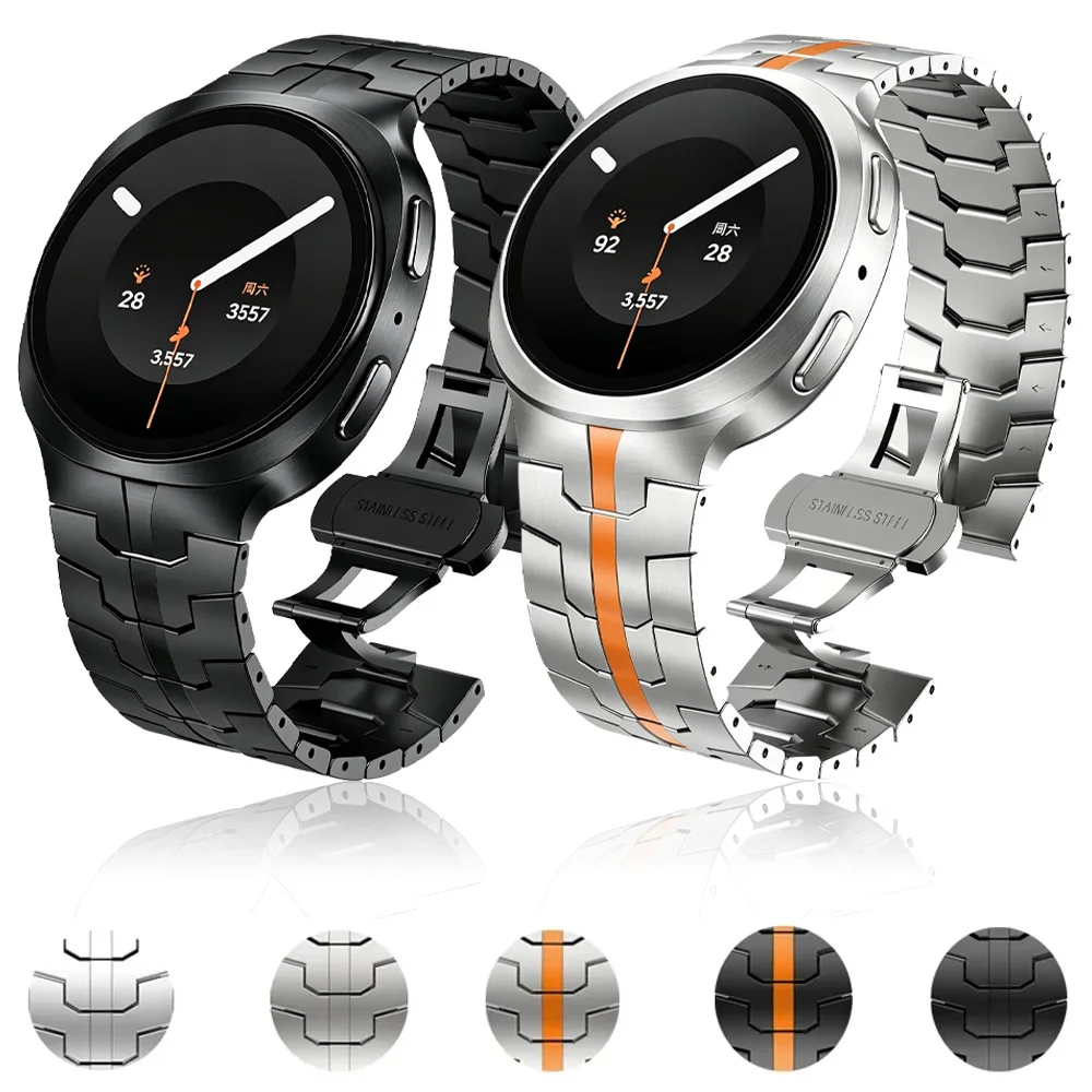 Stainless Steel Metal Strap For Samsung Galaxy Watch 8/9 40mm 44mm Butterfly Buckle Bracelet Correa Galaxy Watch 8 Classic 46mm