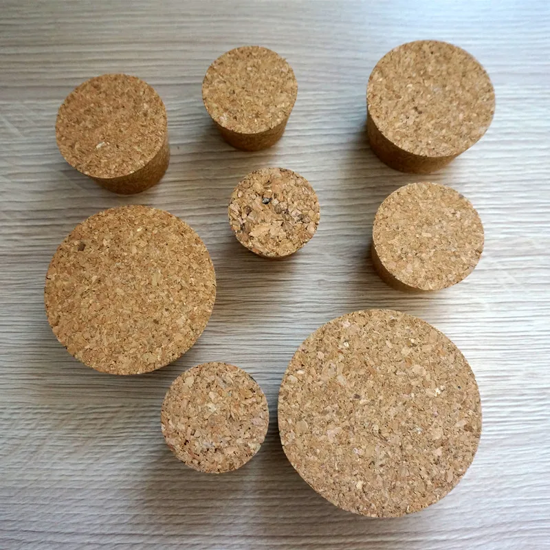 10Pcs/Lot Lab Big Size Top DIA 51mm To 105mm Wood Cork Cap Thermos Bottle Stopper Essential Oil Pudding Glass Bottle Lid