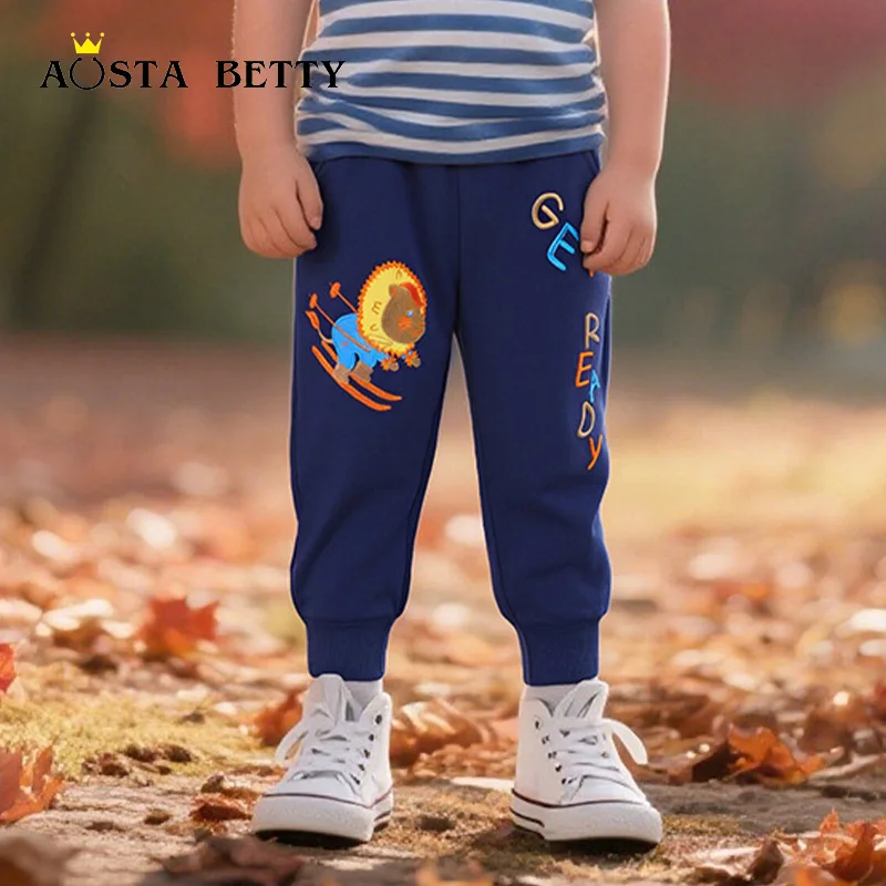 New boys' trousers in autumn, children's sweatpants in Europe and America, and children's leggings in Halloween printing.