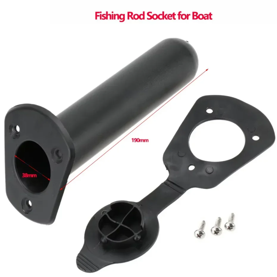 

Fishing Rod Sockets for Boat Kayak Accessories Angled Fish Holders with Screws Fishing Rod Holders Boat Small Angled Plugs