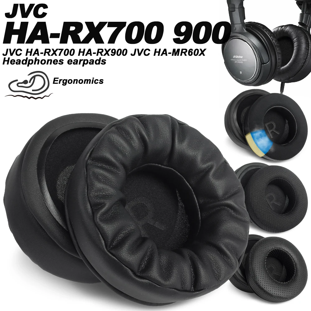 Almohadillas para auriculares JVC HA-RX700 HA-RX900 JVC HA-MR60X, almohadillas de repuesto para auriculares, cubiertas de memoria de tela de malla, esponja de proteína suave