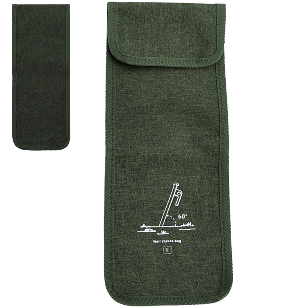 

Practical Tent Pegs Container Oxford Cloth Camping Stake Bag Outdoor Storage Portable Tool Pouch Fits Pegs Nails Accessories
