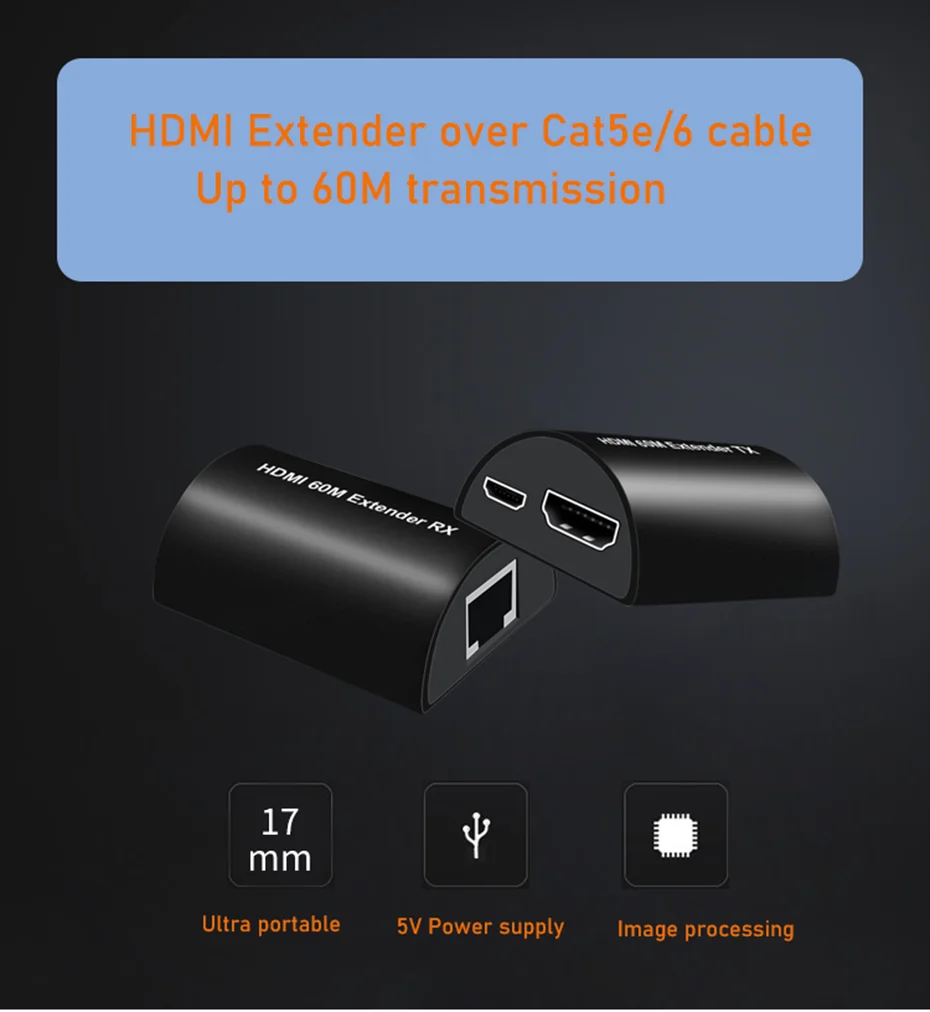 1080P HDMI Extender over Cat5E/6 Cable HDMI to RJ45 converter Extender HDMI Ethernet  Extension cord Extender HDMI RJ45 extender