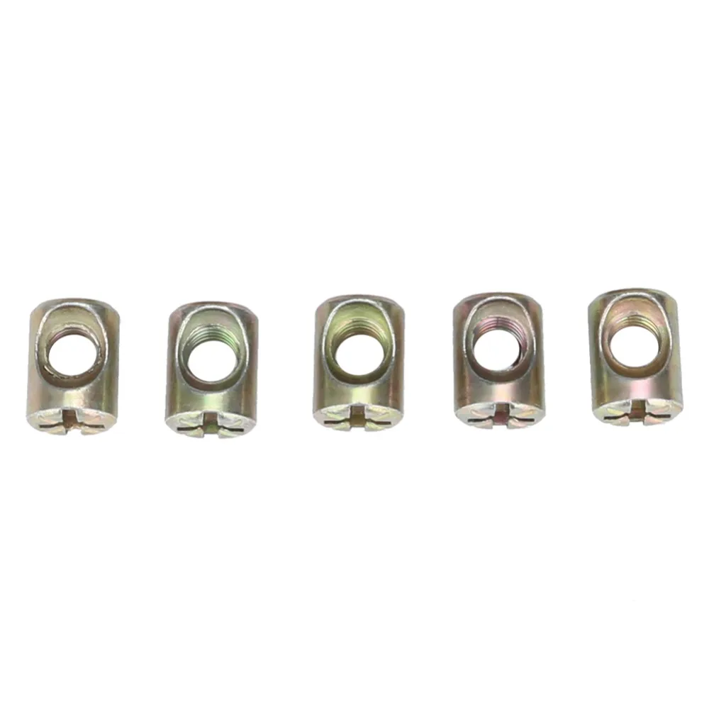 10 Pack M6 x 60mm/80mm/90mm/120mm Furniture Bolts Hex Socket Head Carbon Steel Cross Dowel Set Galvanized/Zinc Plated