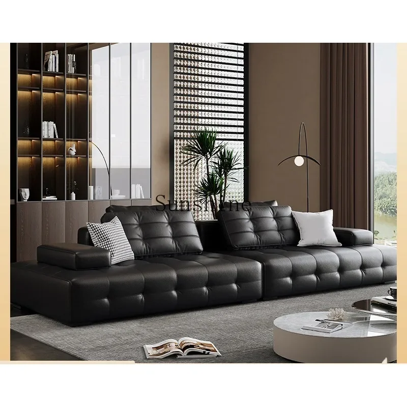 

Minimalist first-layer cowhide sofa villa living room large all-leather sofa