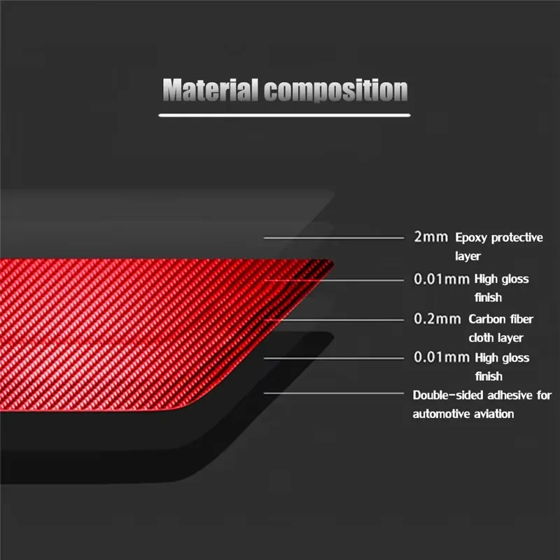Carbon Fiber Red Stickers For Mercedes Benz W204 W205 W211 W203 C E GLA GLC 2007-2014 Car Interior Decorative Accessories
