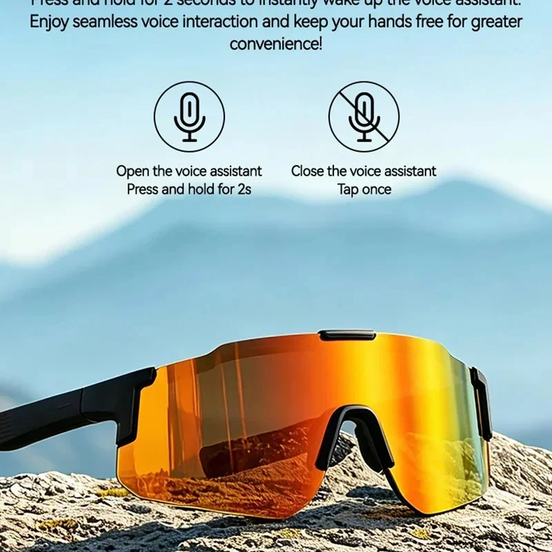 Cycling Bluetooth Smart Glasses Technology Audio Call Remote Headset Sunglasses Sports Driving Music Earbuds Headphones