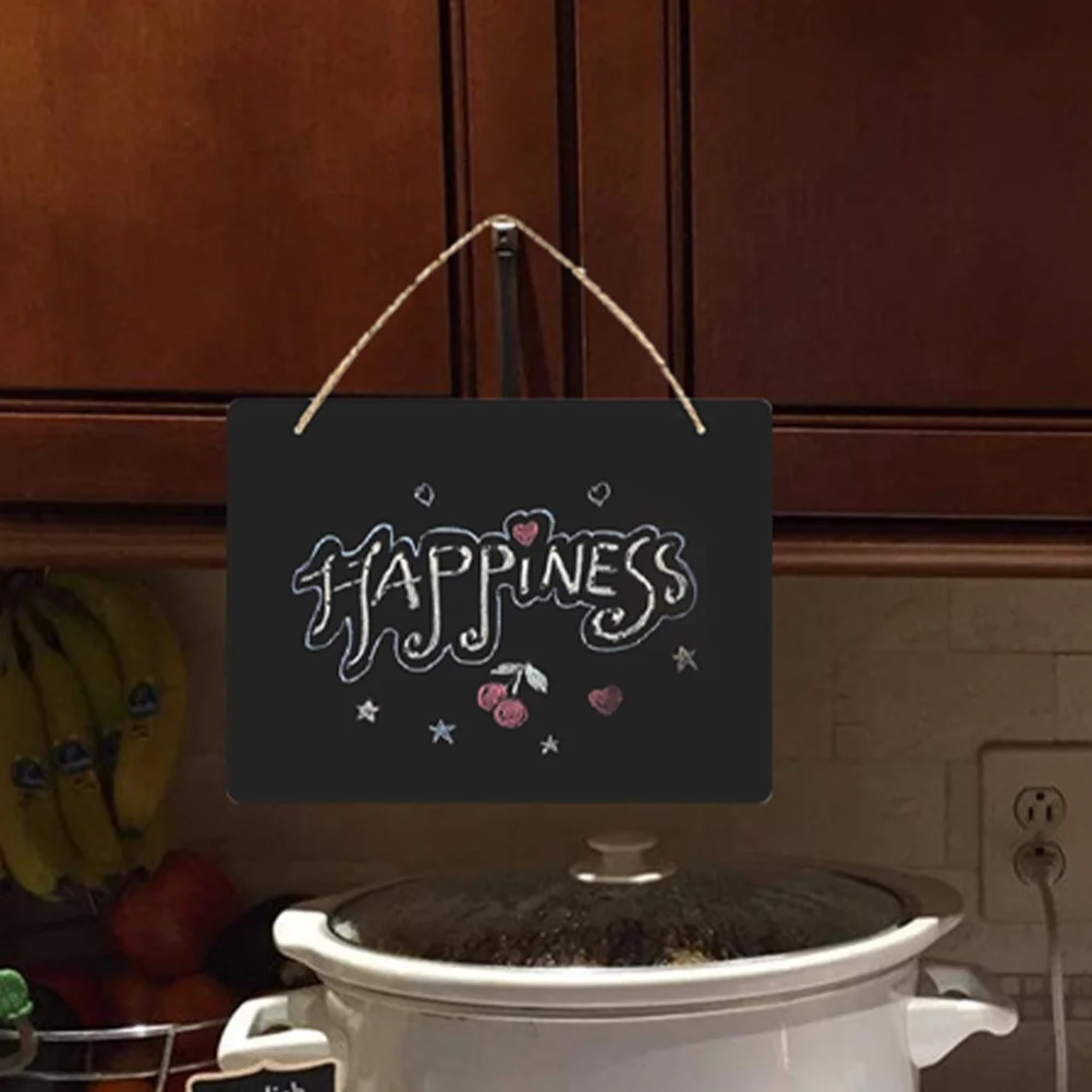 

5pcs Small Signs With Hanging Rope Wooden Display Board For Wall Door Chalkboard Wall Door Kitchen Message Board Decor