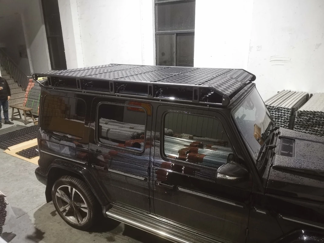 Heavy Duty Anti-slip Diamond Plate Aluminum Roof Rack for G Class W463 W464 G Wagon Offroad Cargo Carrier