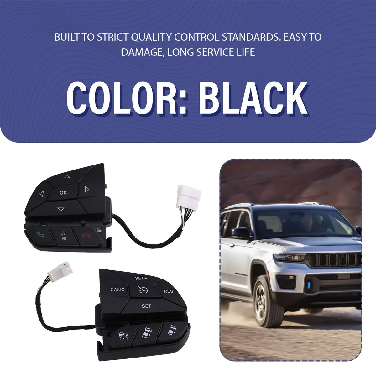 💥L96A Steering Wheel Radio Cruise Control Switch for Dodge Durango Grand Cherokee 2014-2018 68321893AA 68146856AC view 5