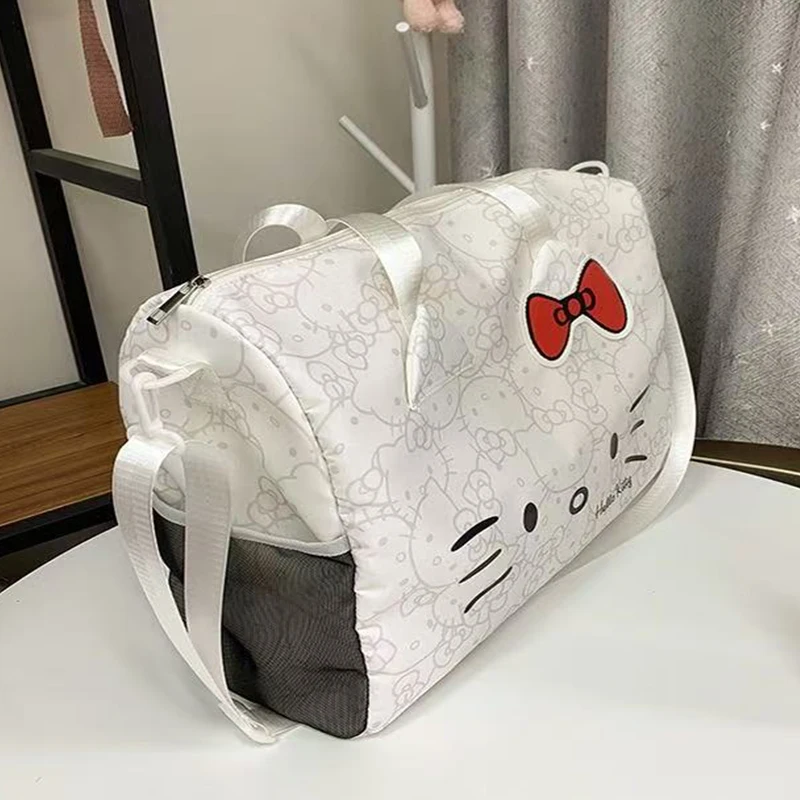 Hello Kitty Fashion Backpack Cartoon Design Large Capacity  Women's Travel Bags Duffle Bag Shoulder Bag Fitness Storage Bag