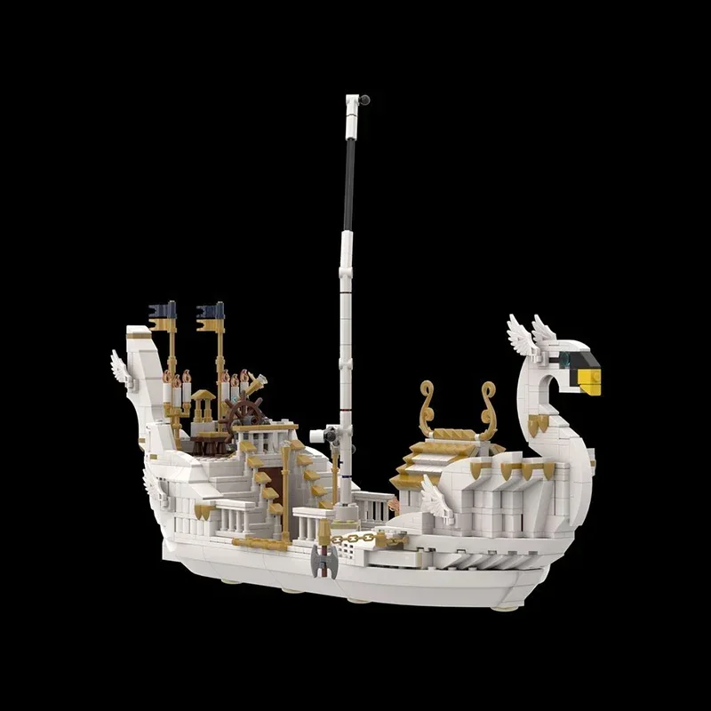 Moc Building Blocks Magical Rings Movie Scene Swan Ship Model Technology Bricks DIY Assembly Street View Toys Child Gifts