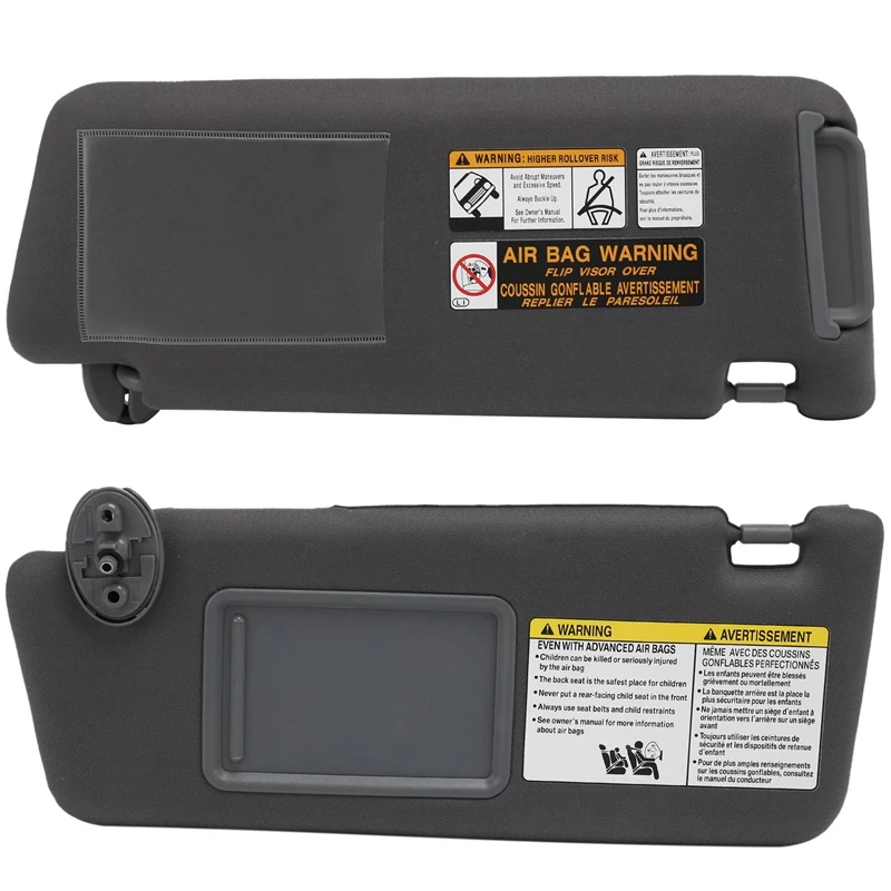 

NEW-Car Sun Visor Gray Pair Left Right Driver Passenger Set For Toyota Tacoma 2005-2015