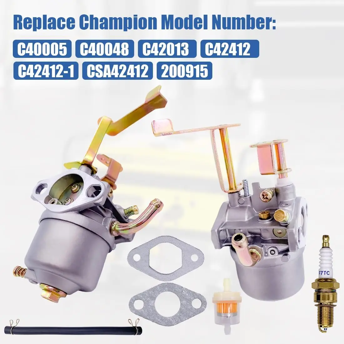 A100626 Carburetor for Champion Power Equipment 42432 62422 1200 1500 Watts 80cc 2.4HP Portable Gas Generator Powermate PWLE0799