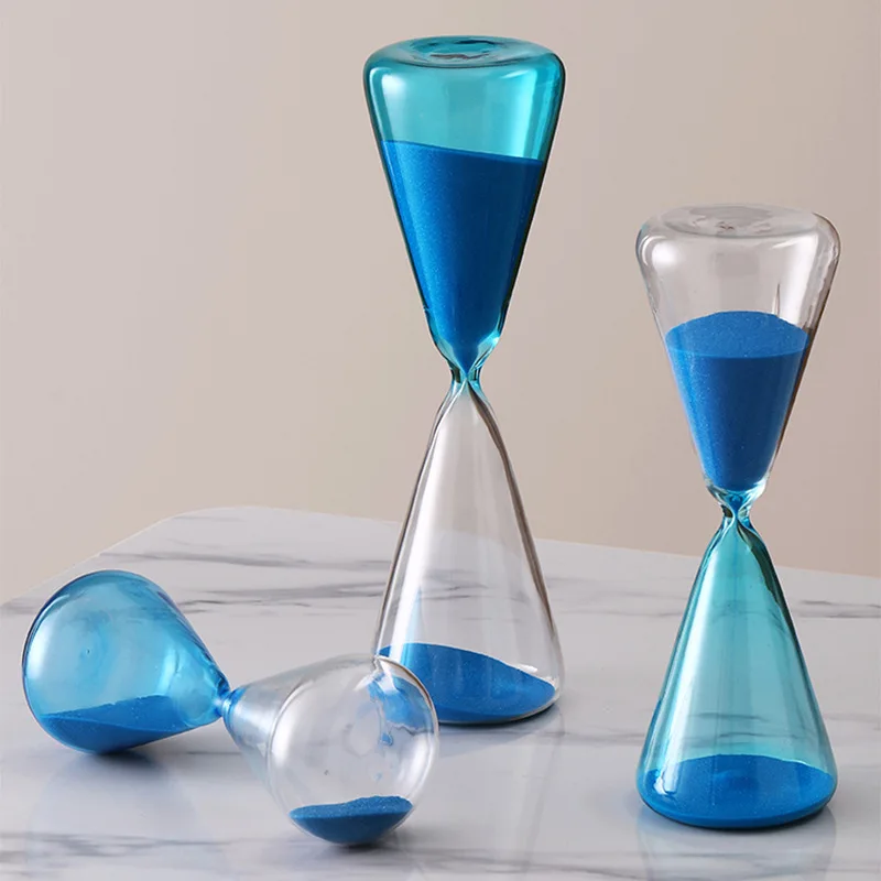 Nordic Creative Two-color Hourglass Ornament 5/15/30 Minute Timer Minimalist Style Jump Color Hourglass Home Decoration