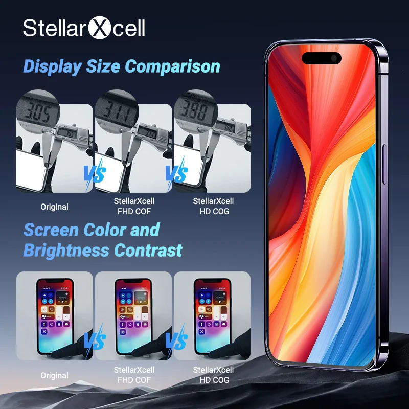 StellarXcell  FHD HD INCELL LCD DISPLAY For iPhone XR 11 12 13 Pro Max 13 Mini 14 Pro Max LCD Display Screen Digitizer Assembly