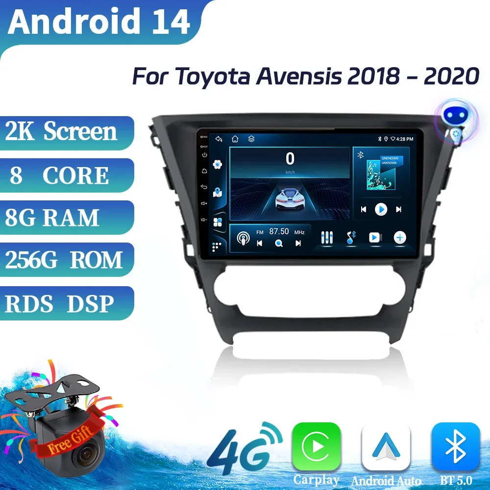 

Android 14 For Toyota Avensis 2018-2020 Car Radio Multimedia Video Player Navigation 4G GPS Auto Wireless Carplay Touch Screen