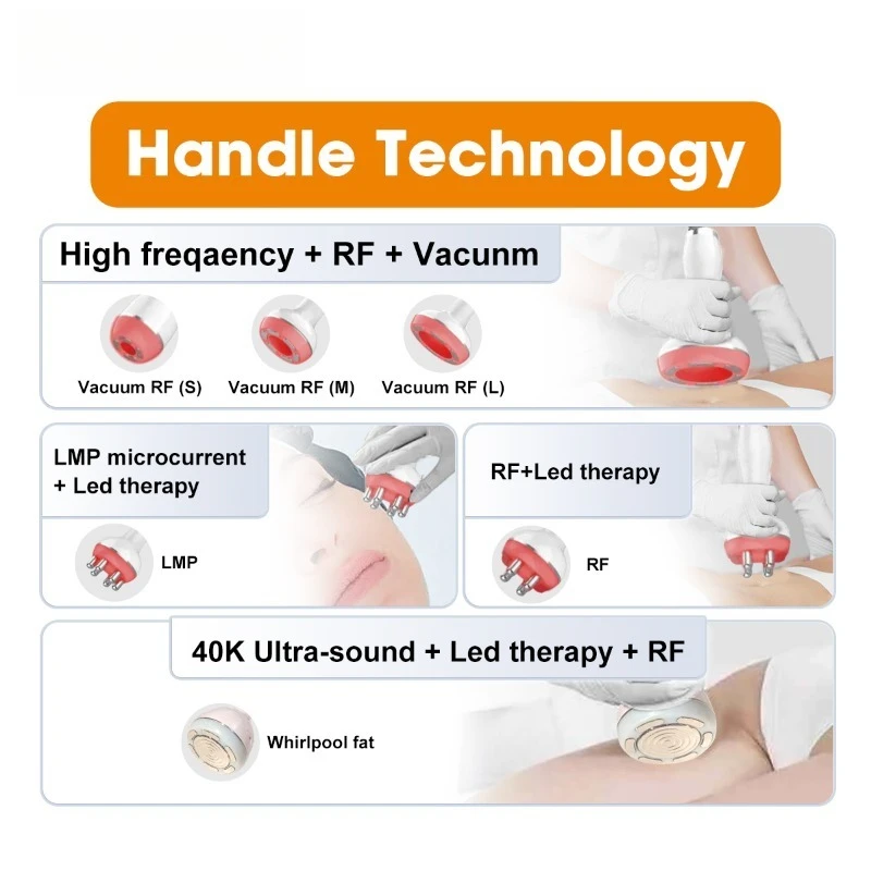 Body Slimming Machine Rf 6 in 1 Beauty Device Anti-Wrinkle Vacuum Massage Skin Tightening  S Shape Device