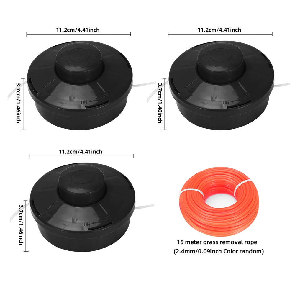 

Mower Head M10X1.25, Trimming Head with 15m Nylon Trimming Lines, Weed Removal Line, Suitable for Universal Lawn Mowers, Gardening Tools