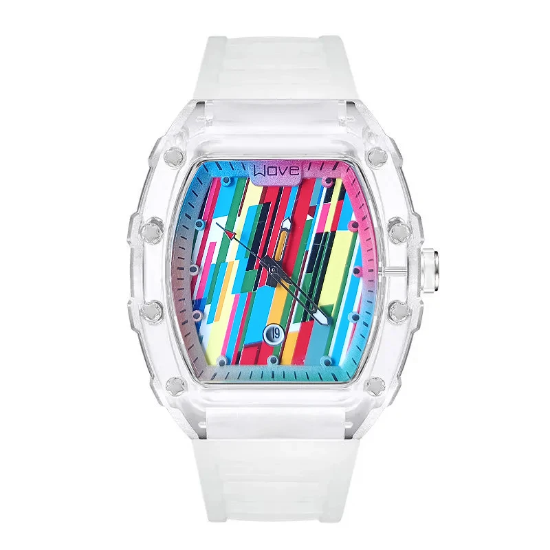 

UTHAI мужские часы для спорта и отдыха, ночник, водонепроницаемые, полностью автоматические полые кварцевые часы, часы для мужчин, подарки