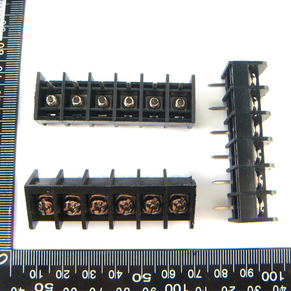 50PCS HB9500S-9.5-6P / HB9500S 9.5mm 6Pin Barrier Terminal Block Screw Terminal Block Pitch 9.5mm Terminal Block