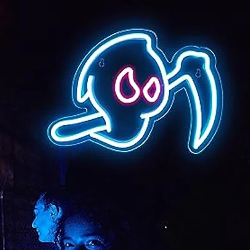 

Ghost Neon Sign USB Halloween Grim Reaper Neon Light Wall Decor for Halloween Party Bar Room Decoration Kids Game Room
