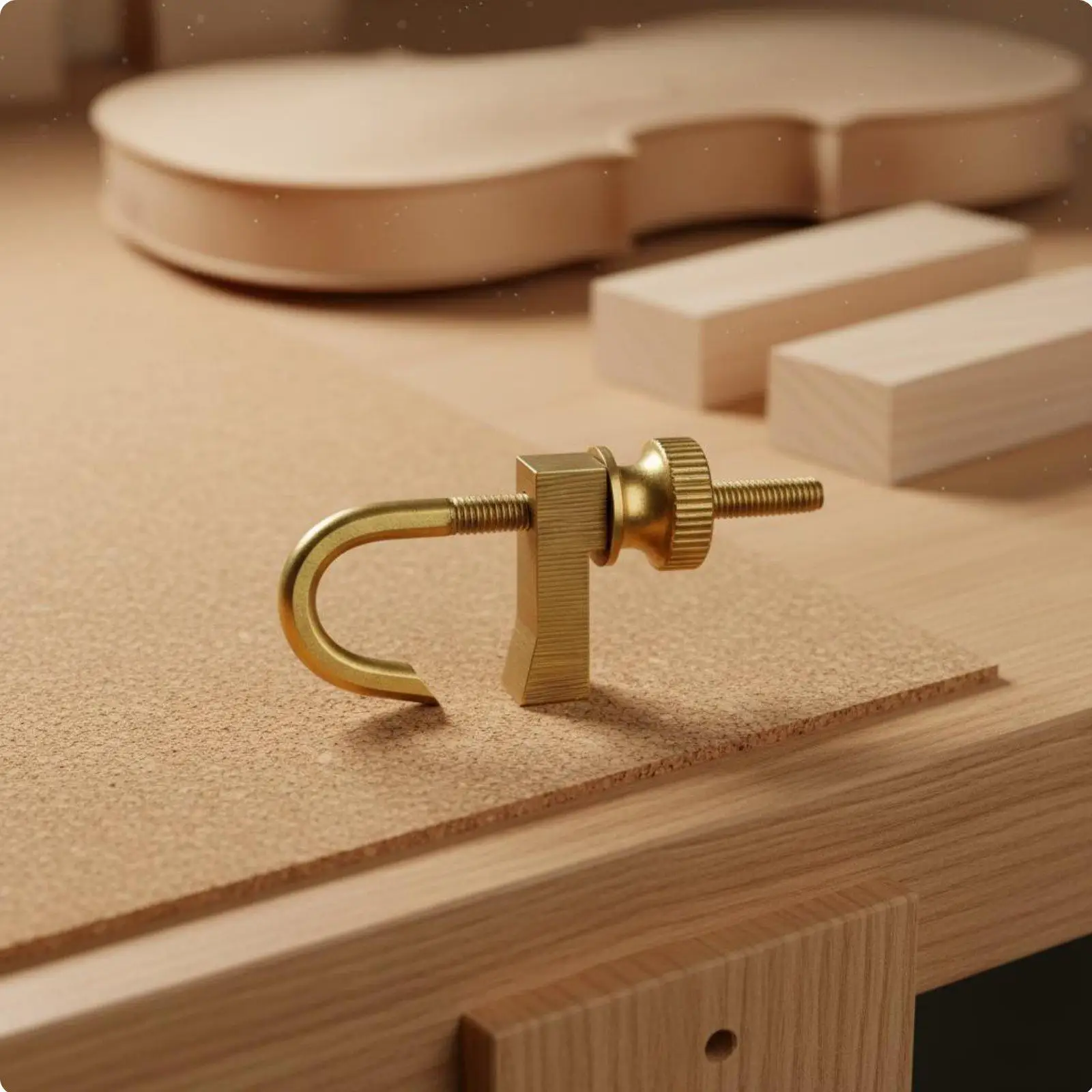 Professional Luthier Clamp for Violin Cracks Brass F Shape Tool for Cello Viola Panel Gap Closure