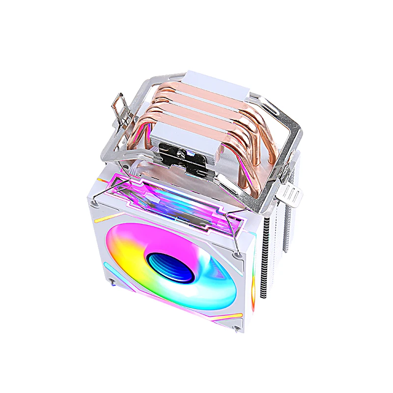 QiuzAim intel cpu cooler Fan 4pin/PWM 4 Heat Pipe PC Processor Air-cooled Installing LGA2011 2066 x79 x99 2099 AMD AM3 AM4 AM5