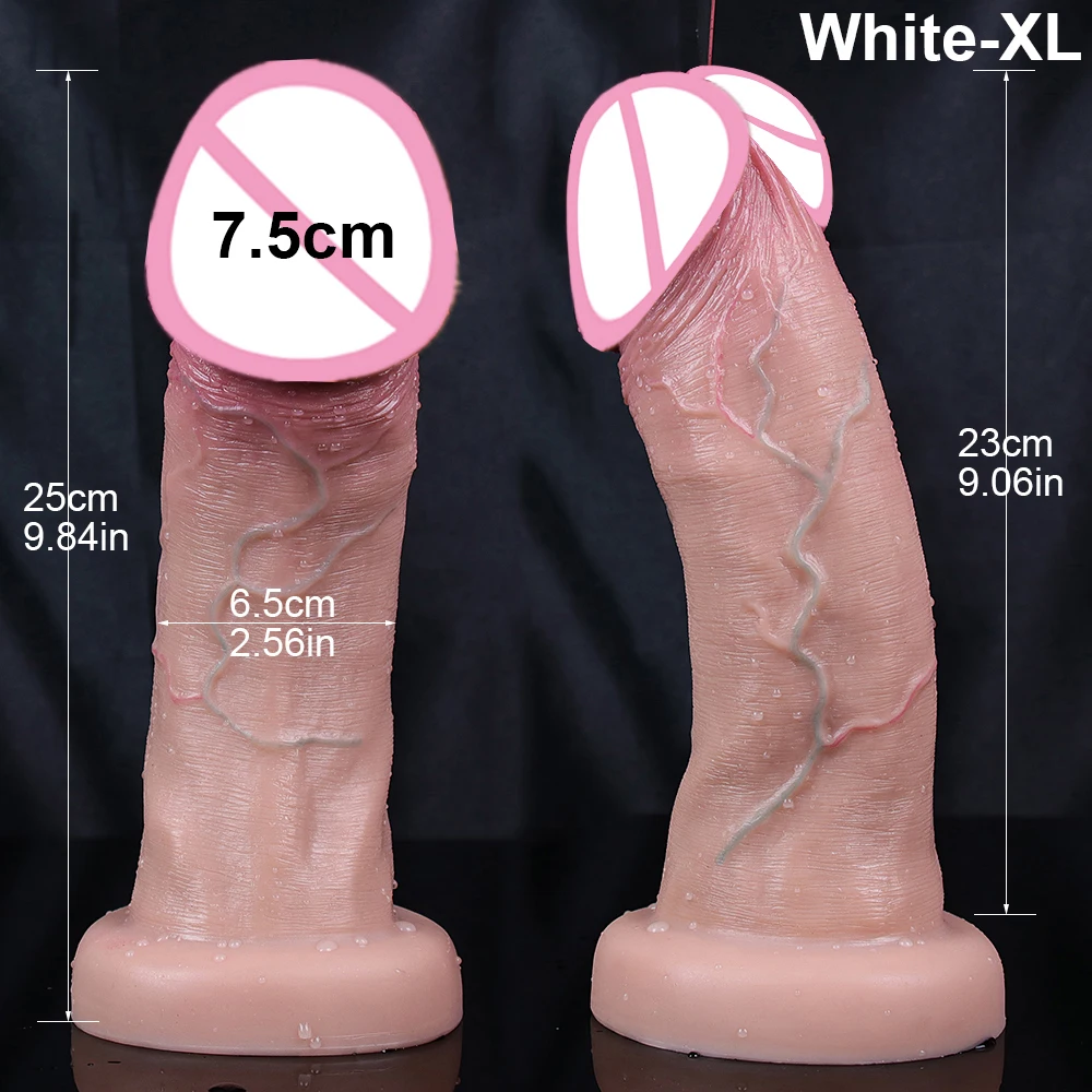 Ultra Simulation Soft Big Glans Dildo Realistic Penis Lifelike Dick Anal Plug Suction Cup Thrusting Sex Toys For Woman Gay 18+