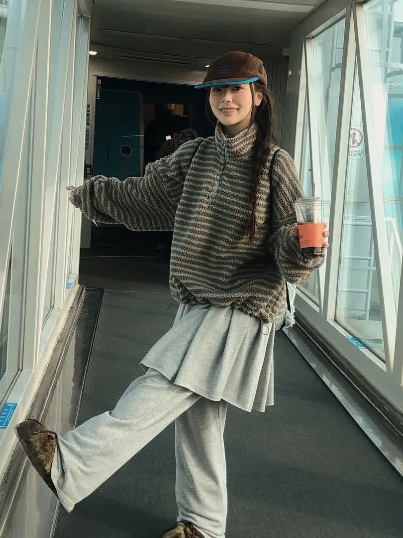 الرجعية مخطط f البريدي طوق صغير البلوز المرأة فضفاضة كسول تصميم Faionable شخصية العلوي irt #5