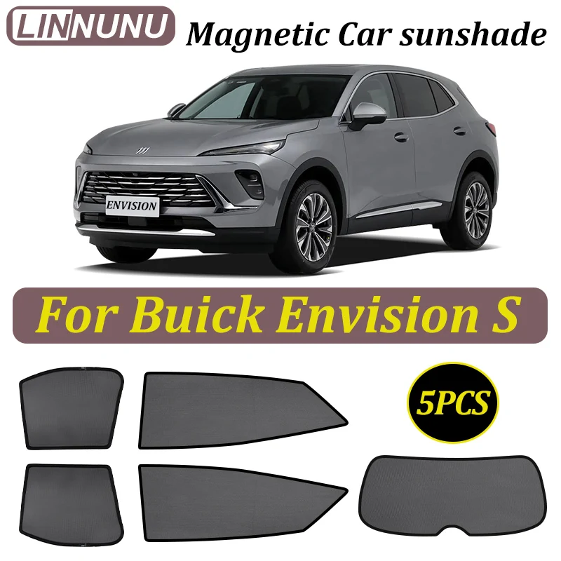 

LINNUNU для Buick ENVISION S, магнитный автомобильный солнцезащитный козырек, занавеска для бокового окна, сетчатый летний солнцезащитный козырек, аксессуары для защиты от ультрафиолета 2016-2024
