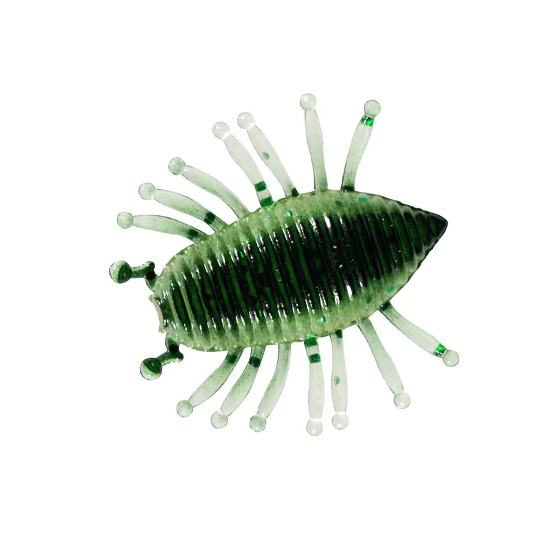 5Pcs Larva Worm Fishing Soft Lure Floating illex woodlouse gambit 30mm/1.1g Silicone Artificial Surface Swimbait bass trout