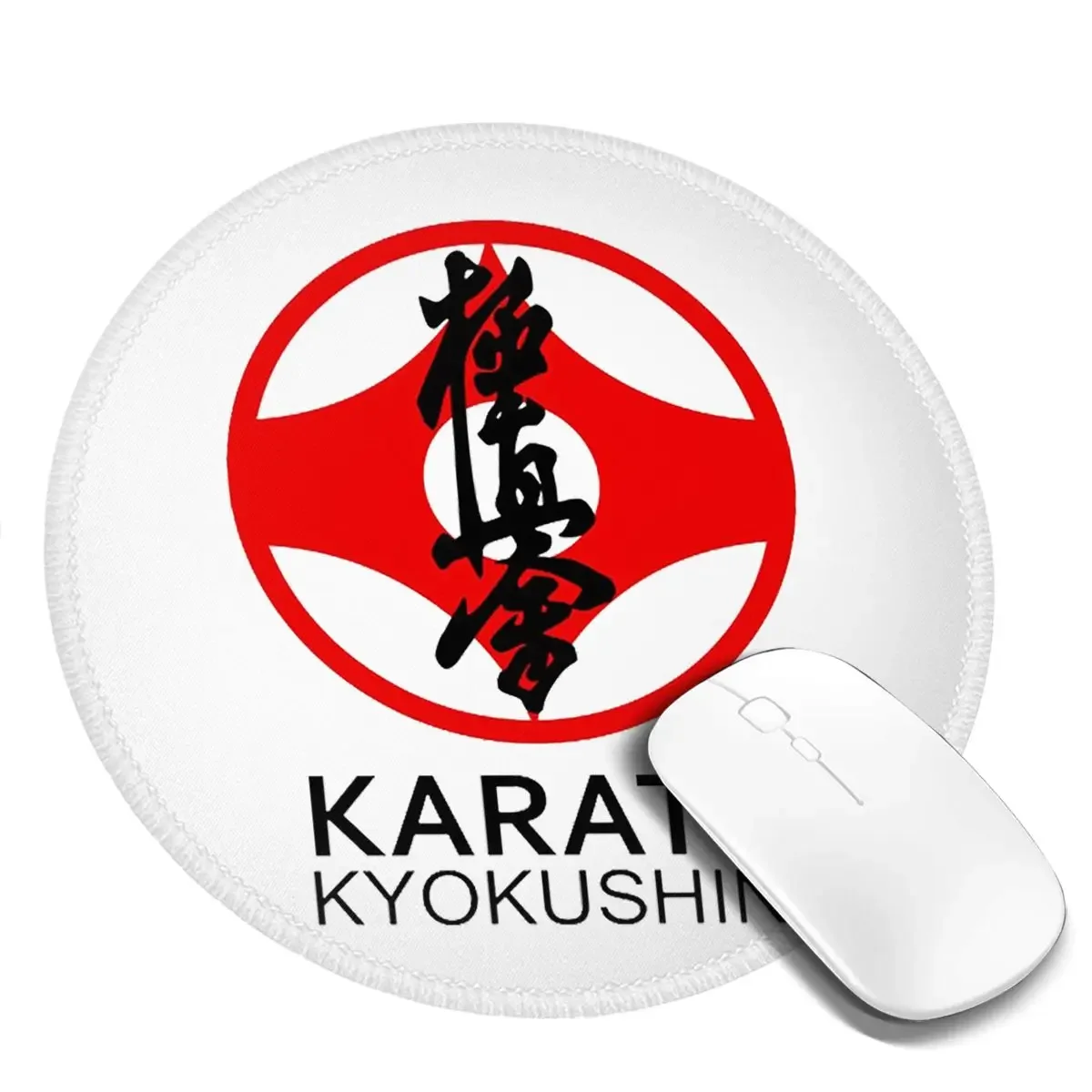 Kyokushin Kaikan Karate Symbol Kyokushinkai Dojo Round Mouse Pad Computer Keyboard Mouse Mat Gaming PC Desk Mat