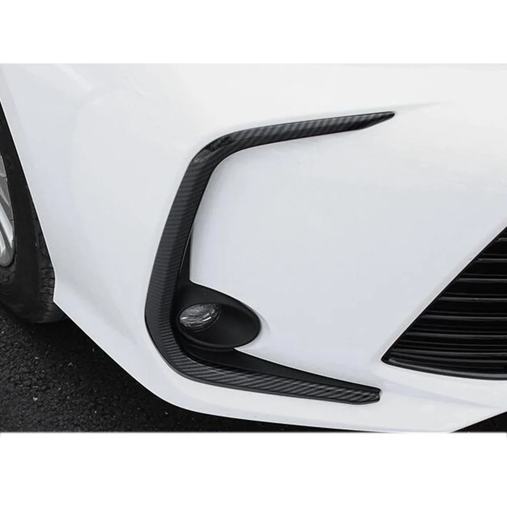 Car Front Fog Light Lamp Frame Stick ABS Chrome Cover Trim Hood Panel Eyebrow Frame For Toyota Corolla Altis 2019 2020 2021 2022